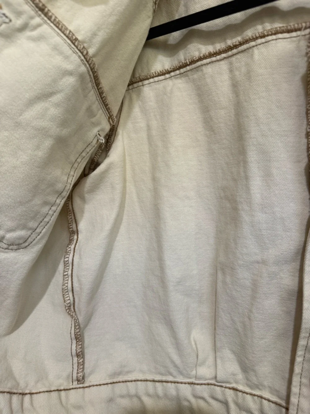 Free People Cream Denim Utility Jacket - Picture 7 of 10